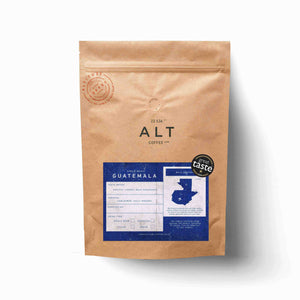 Guatemalan speciality coffee on white background