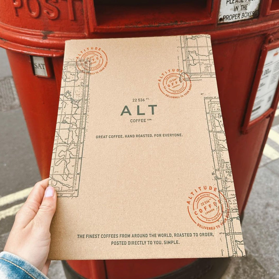 posting an alt coffee envelope