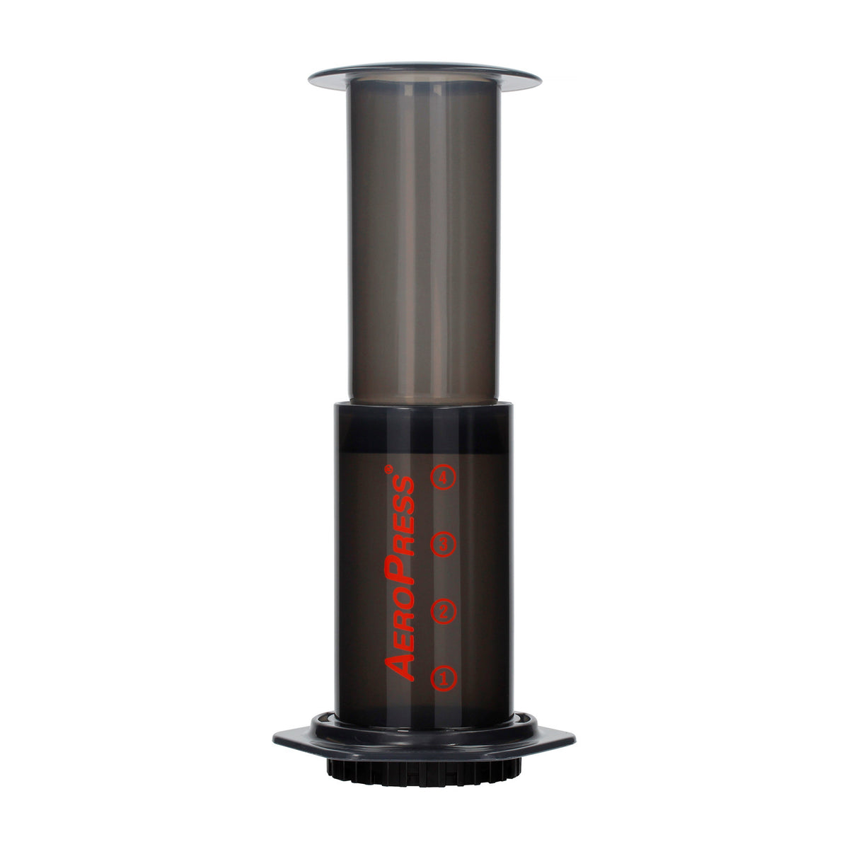 Aeropress with plunger in place