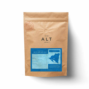 Nicaragua Los Pocitos specialty coffee on white background