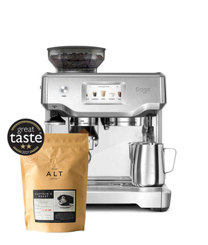 Sage Barista Touch Stainless Steel with coffee gift
