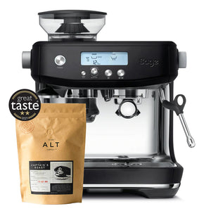 Sage Barista Pro Black Truffle with coffee gift