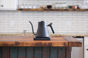 Fellow Stagg EKG Black on kitchen counter