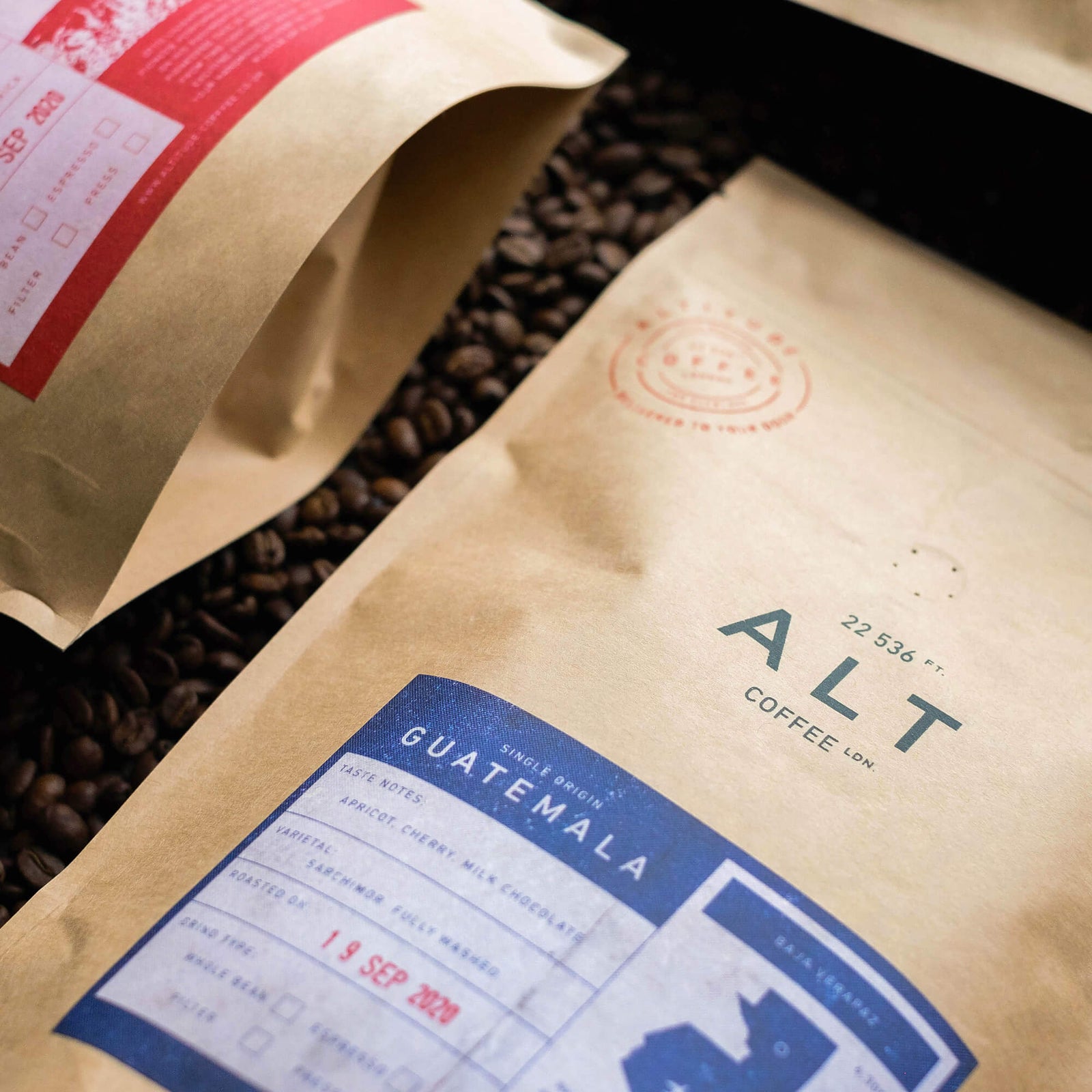 Specialty coffee roasting date stamp