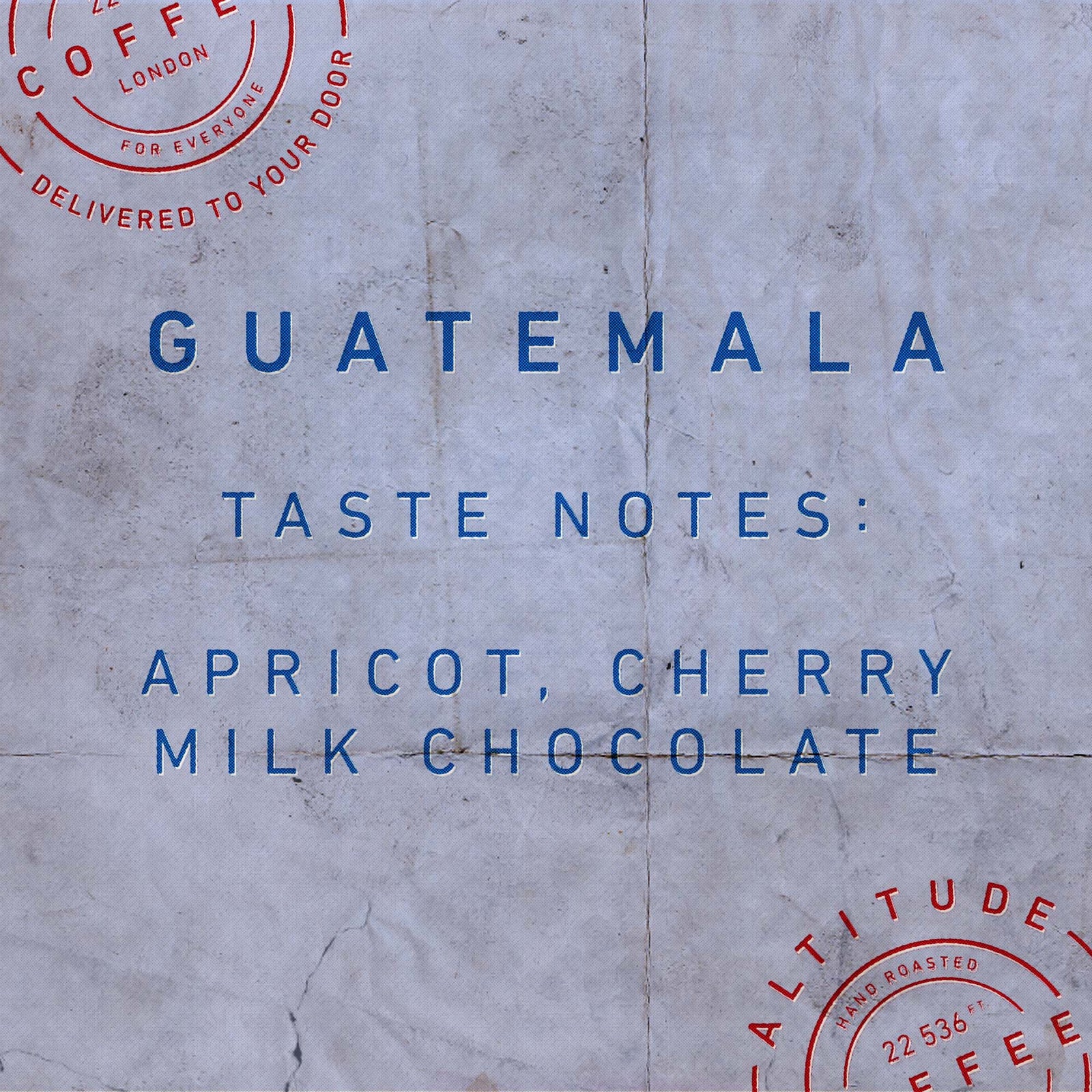 Guatemalan speciality coffee on map background