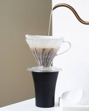 Hario V60 brewing over coffee cup