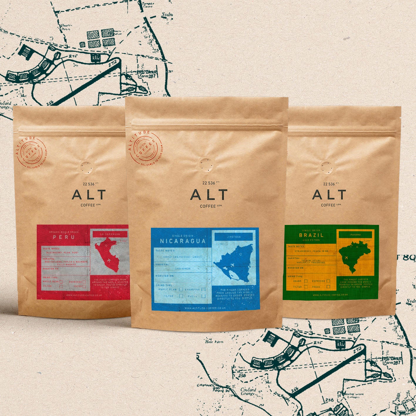 Altitude Coffee London single origins specialty coffee triple pack