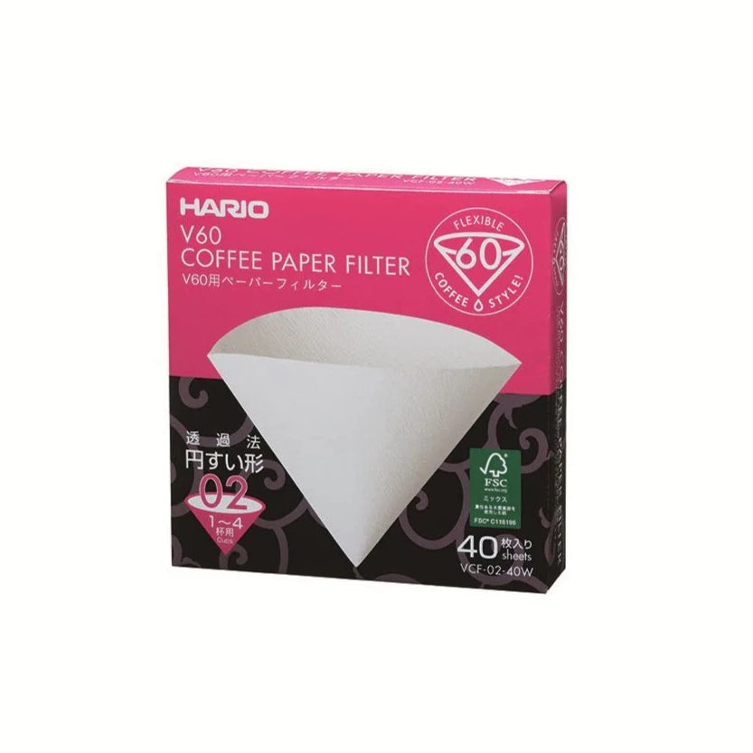 Hario V60 coffee filter papers size 02 - 40 pack
